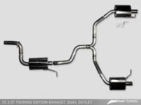 awe tuning 09-17 vw cc touring edition exhaust dual outlet - diamond black tips 3010-33022