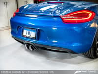 awe tuning 13-16 porsche 981 performance exhaust system - w/chrome silver tips 3010-32020