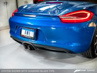 awe tuning 13-16 porsche 981 performance exhaust system - w/diamond black tips 3010-33024