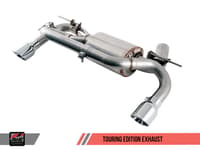 awe tuning 16-20 bmw f3x 340i touring edition axle-back exhaust - diamond black tips (102mm) 3010-33042