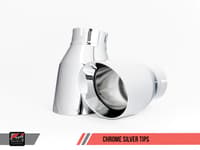 awe tuning 16-20 bmw f3x 340i touring edition axle-back exhaust - chrome silver tips (102mm) 3010-32034