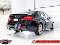 awe tuning 16-20 bmw f3x 340i / 440i touring edition axle-back exhaust - carbon fiber tips 3010-35004