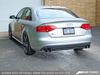 awe tuning 10-16 audi b8 / b8.5 s4 3.0t touring edition exhaust - chrome silver tips (90mm) 3010-42018