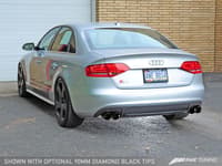 awe tuning 10-16 audi b8 / b8.5 s4 3.0t touring edition exhaust - diamond black tips (90mm) 3010-43014