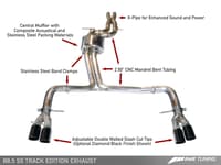 awe tuning 13-17 audi b8.5 s5 3.0t track edition exhaust - diamond black tips (90mm) 3010-43042
