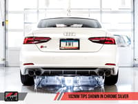 awe tuning 18-22 audi b9 s5 sportback touring edition exhaust - non-resonated (silver 102mm tips) 3020-42056