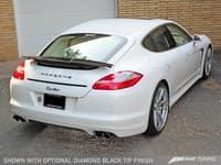 awe tuning 10-14 panamera turbo performance exhaust system touring edition polished silver tips 3010-42022