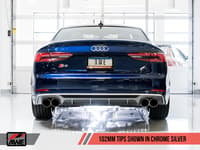 awe tuning 18-21 audi b9 s5 coupe switchpath exhaust w/ chrome silver tips (102mm) 3025-42038