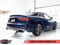 awe tuning 18-21 audi b9 s5 coupe switchpath exhaust w/ black diamond tips (102mm) 3025-43042