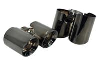 awe tuning 07-09 porsche 997.1 turbo performance muffler w/200 cell cats - diamond black tips 3010-43064