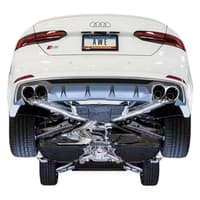 awe tuning 18-21 audi b9 s5 sportback res.for performance cat track edition exhaust w/carbon fiber tip 3015-45014