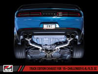 awe tuning 15-21 dodge challenger 6.4l/6.2l supercharged track edition exhaust - use stock tips 3015-11050
