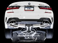 awe tuning 19-22 bmw m340i (g20) non-resonated touring edition exhaust (use oe tips) 3015-11058
