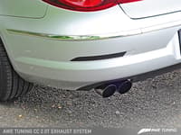 awe tuning 09-17 vw cc 2.0t touring edition performance exhaust - diamond black tips 3015-23014