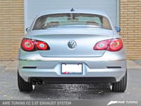 awe tuning 09-17 vw cc 2.0t touring edition performance exhaust - diamond black tips 3015-23014