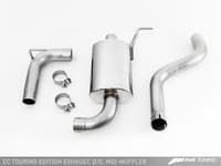 awe tuning 09-17 vw cc 2.0t touring edition performance exhaust - chrome silver tips 3015-22014