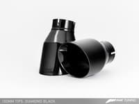 awe tuning 09-17 vw cc 2.0t touring edition performance exhaust - diamond black tips 3015-23014