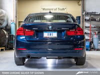 awe tuning 13-18 bmw f30 320i touring exhaust w/performance mid pipe - chrome silver tip (90mm) 3015-22042