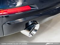 awe tuning 13-18 bmw f30 320i touring exhaust &amp; performance mid pipe - chrome silver tip (102mm) 3015-22044