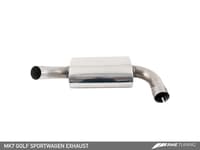 awe tuning 15-17 vw mk7 golf sportwagen touring edition exhaust w/diamond black tips (90mm) 3015-23040