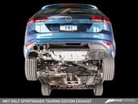 awe tuning 15-17 vw mk7 golf sportwagen touring edition exhaust w/diamond black tips (90mm) 3015-23040