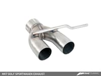 awe tuning 15-17 vw mk7 golf sportwagen touring edition exhaust w/chrome silver tips (90mm) 3015-22048
