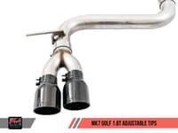 awe tuning 15-17 vw mk7 golf 1.8t touring edition exhaust w/diamond black tips (90mm) 3015-23044