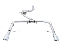 awe tuning 19-21 volkswagen jetta gli mk7 - resonated - track exhaust - chrome silver tips (fits high-flow dp) 3015-22068