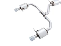 awe tuning 19-21 volkswagen jetta gli mk7 touring exhaust - chrome silver tips (fits high-flow dp) 3015-22070