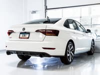 awe tuning 19-21 volkswagen jetta gli mk7 - resonated - track exhaust - diamond black tips (fits high-flow dp) 3015-23060