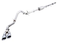 awe tuning 19-22 4th gen gm 1500 5.3l 0fg catback dual side exit (flat bumper) - chrome tips 3015-22207