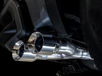 awe tuning 19-22 4th gen gm 1500 5.3l 0fg catback dual side exit (flat bumper) - chrome tips 3015-22207