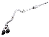 awe tuning 19-22 4th gen gm 1500 5.3l 0fg catback dual side exit (flat bumper) - diamond black tips 3015-23208