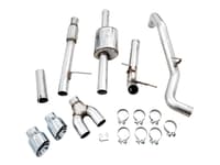 awe tuning 19-22 4th gen gm 1500 5.3l 0fg catback dual side exit (flat bumper) - chrome tips 3015-22207