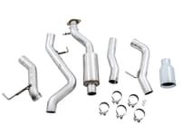 awe tuning 21-22 ford bronco 0fg single rear exit exhaust w/chrome silver tip & bash guard 3015-22789