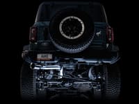 awe tuning 21-22 ford bronco 0fg single rear exit exhaust w/chrome silver tip & bash guard 3015-22789