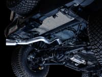 awe tuning 21-22 ford bronco 0fg single rear exit exhaust w/diamond black tip & bash guard 3015-23789