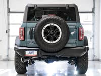 awe tuning 21-22 ford bronco 0fg single rear exit exhaust w/chrome silver tip & bash guard 3015-22789
