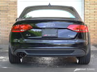 awe tuning 09-16 audi b8 a4 touring edition exhaust - single side diamond black tips 3015-23010