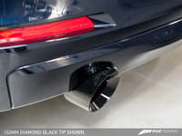 awe tuning 13-18 bmw 320i (f30) touring edition exhaust w/ perfomance mid pipe - diamond black tips 102mm 3015-23038