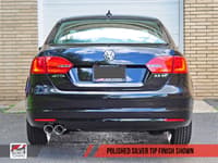 awe tuning 11-13 vw mk6 jetta 2.5l touring edition exhaust - polished silver tips 3015-22060