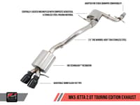 awe tuning 05-14 vw mk5 jetta mk6 sportwagen 2.5l touring edition exhaust - polished silver tips 3015-22056