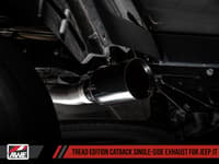 awe tuning 20-22 jeep gladiator jt 3.6l tread edition cat-back dual exhaust - diamond black tips 3015-33101