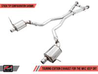 awe tuning 14-21 jeep grand cherokee srt/trackhawk touring edition exhaust - use w/stock tips 3015-31017
