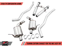 awe tuning 14-21 jeep grand cherokee srt/trackhawk touring edition exhaust - use w/stock tips 3015-31017