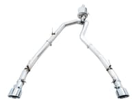 awe tuning 09-21 ram 1500 5.7l (w/cutouts) 0fg dual rear exit cat-back exhaust - chrome silver tips 3015-32002