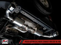 awe tuning 12-18 jeep wrangler jk/jku 3.6l tread edition axle-back dual exhaust - chrome silver tips 3015-32003