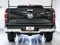 awe tuning 19-22 ram 1500 5.7l (w/cutouts) 0fg dual rear exit cat-back exhaust - diamond black tips 3015-33006