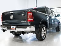 awe tuning 19-22 ram 1500 5.7l (w/cutouts) 0fg dual rear exit cat-back exhaust - diamond black tips 3015-33006