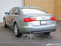 awe tuning 12-15 audi c7 a6 3.0t touring edition exhaust - dual outlet chrome silver tips 3015-32048